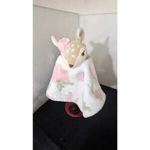 Hudson Baby Infant Girl Animal Face Security Blanket, Fawn, One Size 123